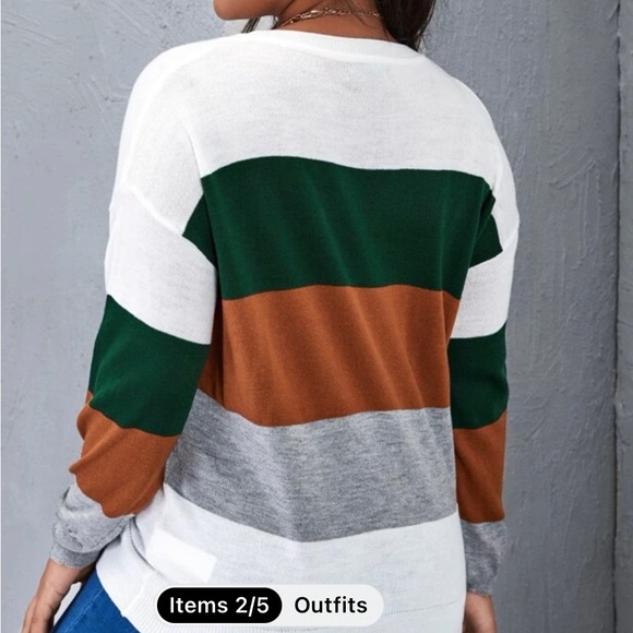 SHEIN LUNE Plus Drop Shoulder
Colorblock Sweater - Size 16 (2XL) - Picture 6 of 9